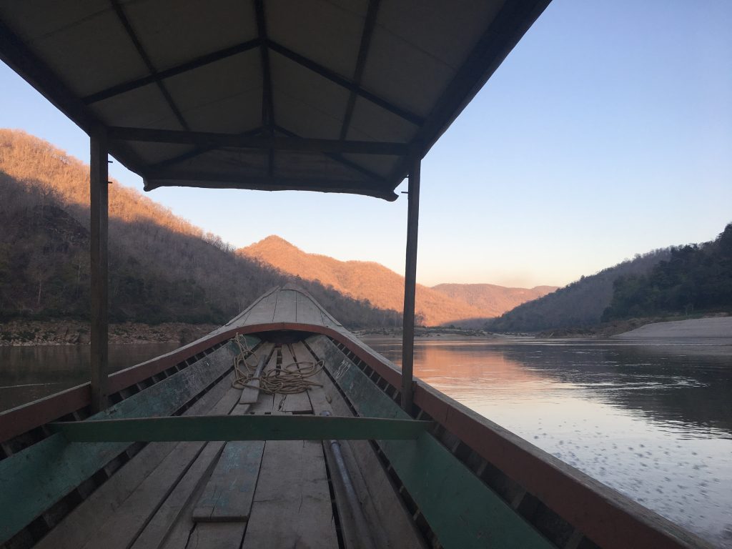 Boat ride along the Salween River
