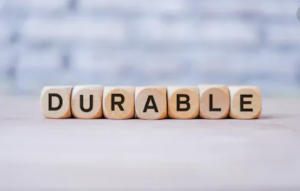Blocks in alphabet showing the word "Durable"
