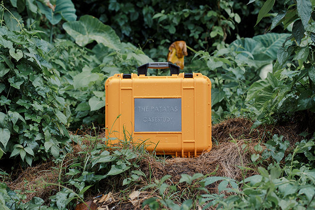 CaseStudy in its rugged case, in a forest