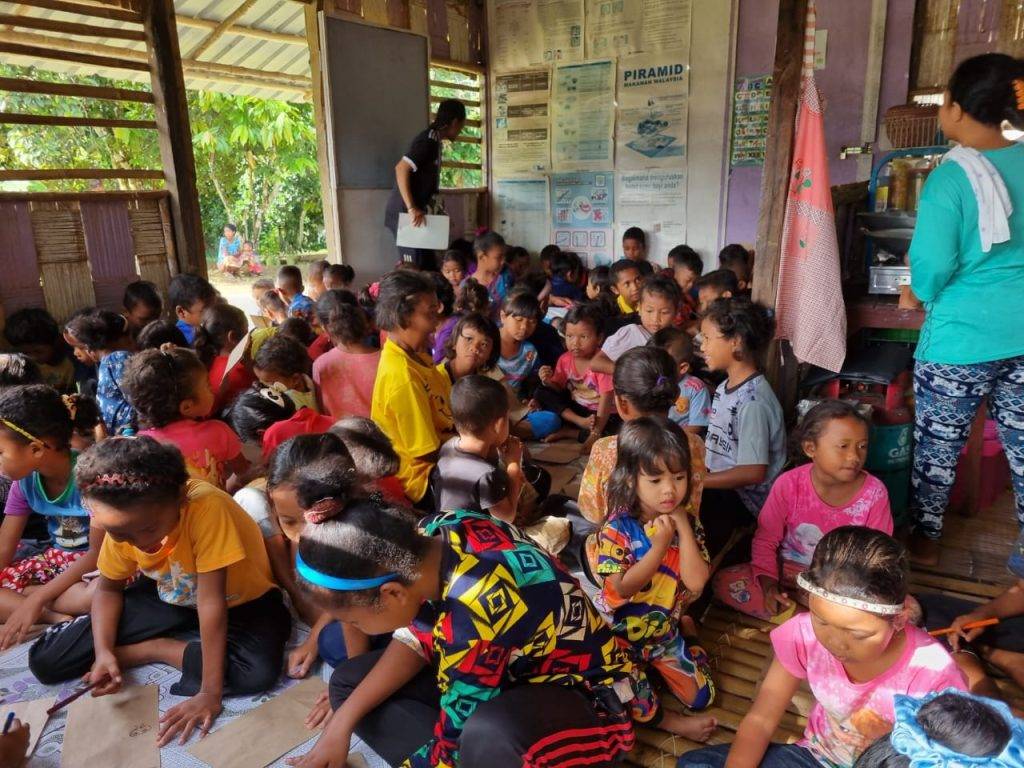 Orang Asli children in the village school